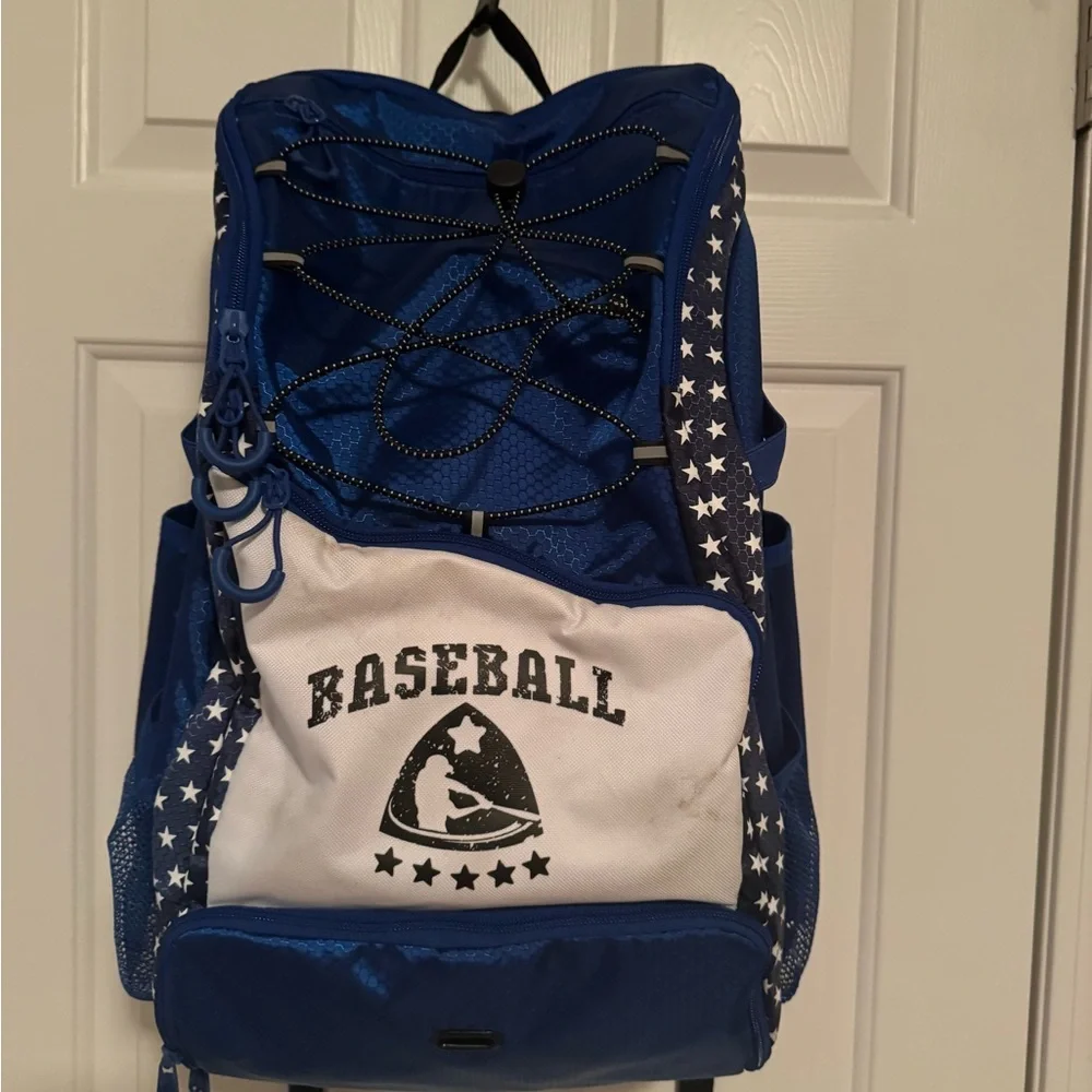 Boys Blue Baseball Backpack